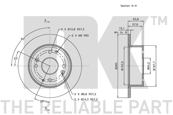 NK 312623 Bremsscheibe