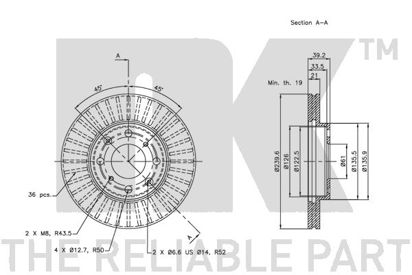 NK 312628 Bremsscheibe
