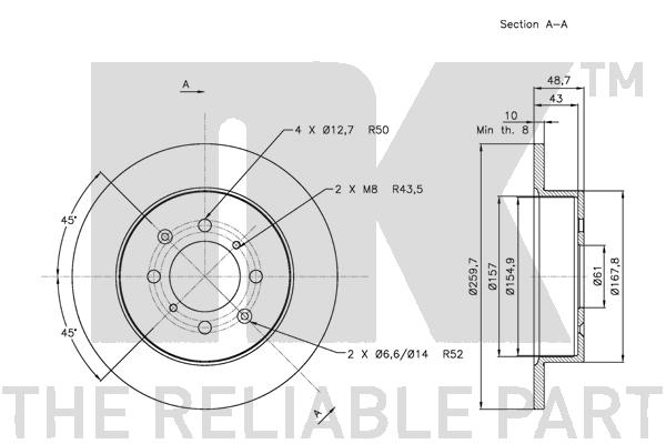 NK 312633 Bremsscheibe