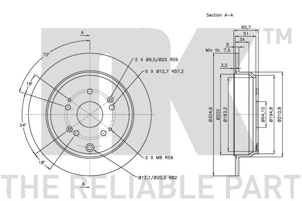 NK 312642 Bremsscheibe