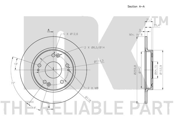 NK 312655 Bremsscheibe