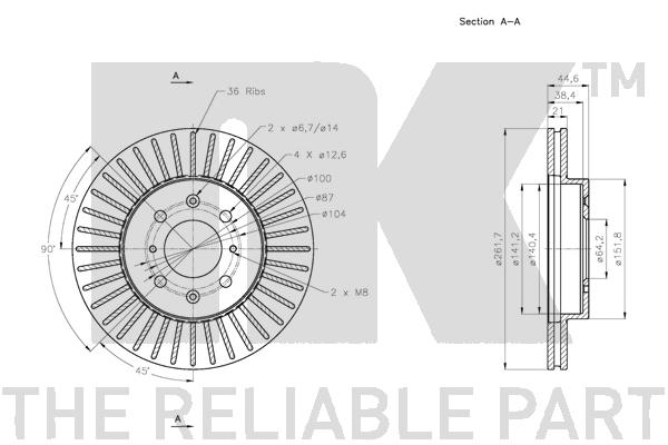 NK 312656 Bremsscheibe