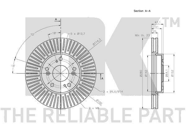 NK 312661 Bremsscheibe