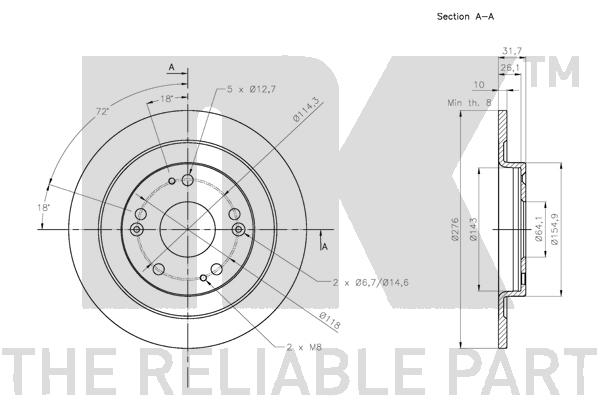 NK 312663 Bremsscheibe