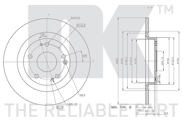 NK 312675 Bremsscheibe