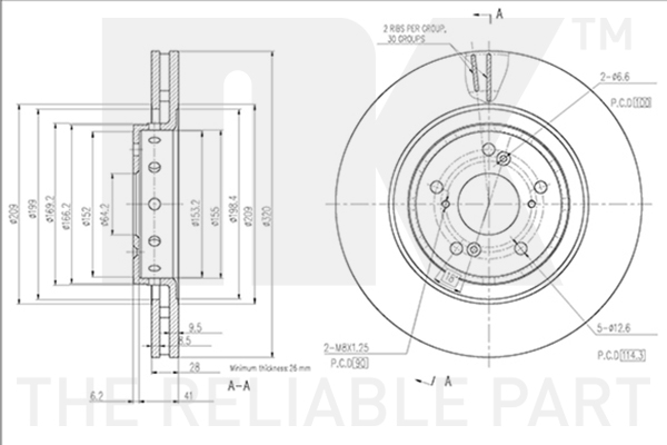 NK 312684 Bremsscheibe