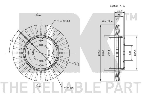 NK 313010 Bremsscheibe