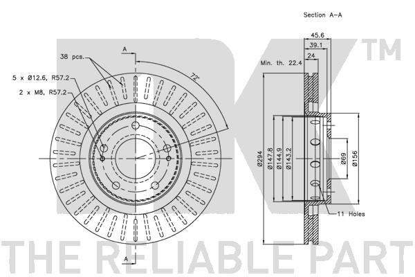 NK 313043 Bremsscheibe