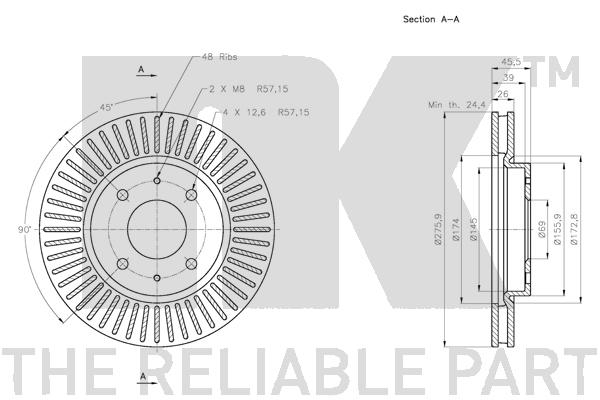 NK 313052 Bremsscheibe