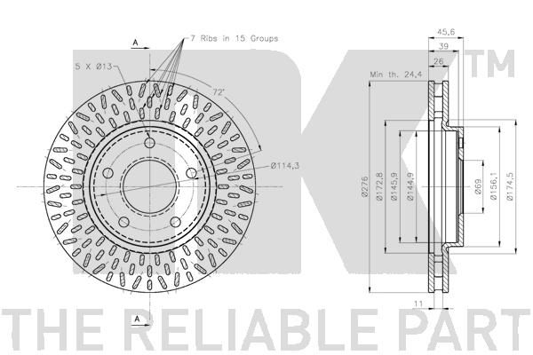 NK 313057 Bremsscheibe