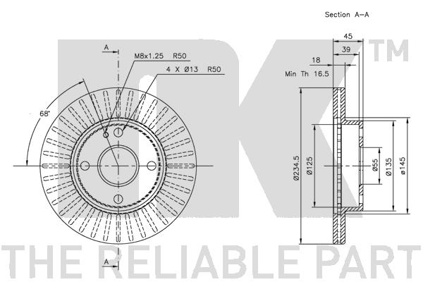 NK 313223 Bremsscheibe