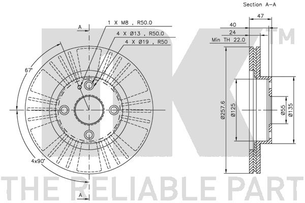 NK 313235 Bremsscheibe