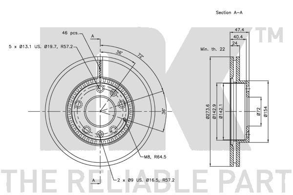 NK 313241 Bremsscheibe