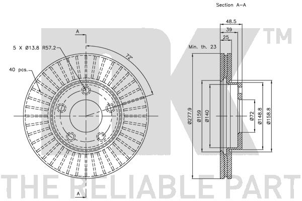 NK 313251 Bremsscheibe