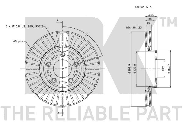 NK 313253 Bremsscheibe