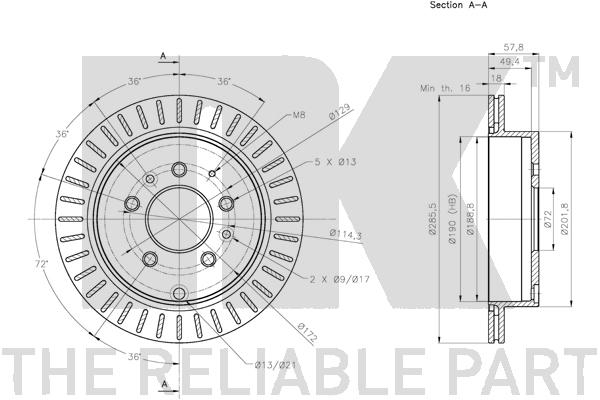 NK 313277 Bremsscheibe