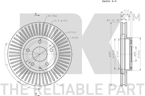 NK 313278 Bremsscheibe