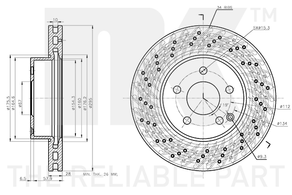 NK 3133110 Bremsscheibe