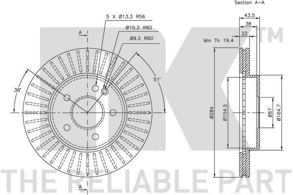 NK 313317 Bremsscheibe