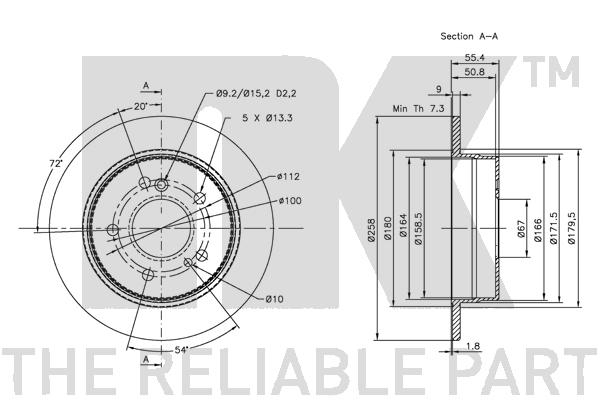 NK 313318 Bremsscheibe