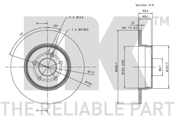 NK 313342 Bremsscheibe
