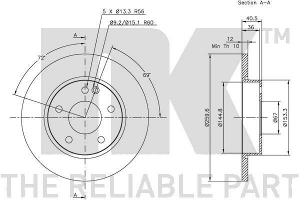 NK 313345 Bremsscheibe