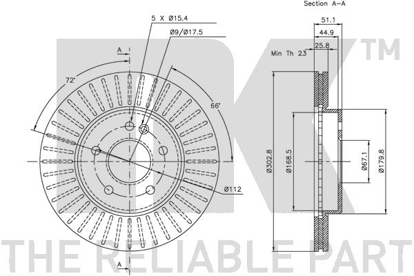NK 313347 Bremsscheibe