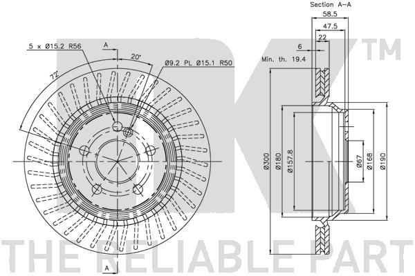 NK 313352 Bremsscheibe