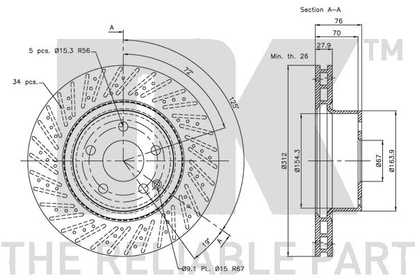 NK 313353 Bremsscheibe
