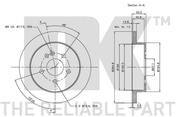 NK 313354 Bremsscheibe