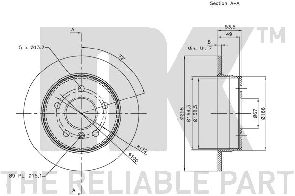 NK 313355 Bremsscheibe