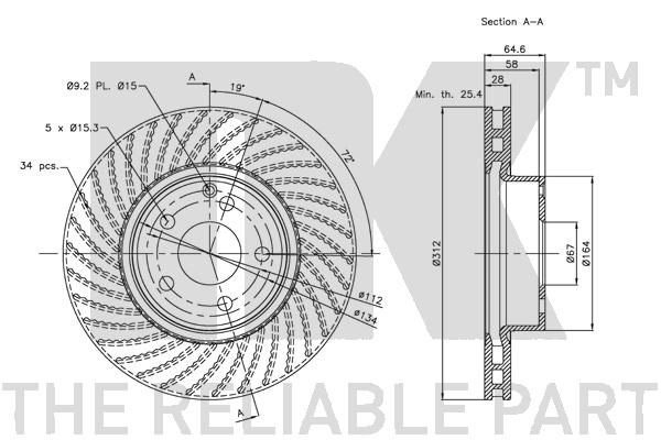 NK 313360 Bremsscheibe
