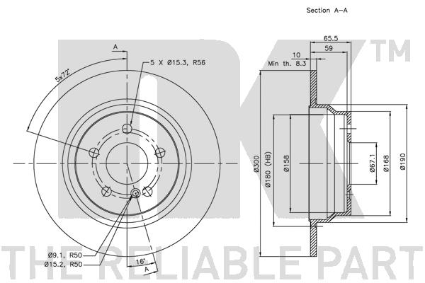 NK 313362 Bremsscheibe
