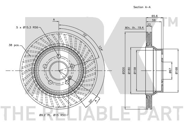 NK 313363 Bremsscheibe