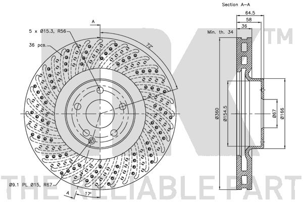 NK 313366 Bremsscheibe