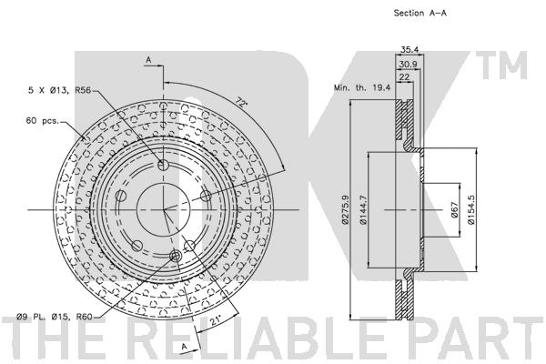 NK 313370 Bremsscheibe