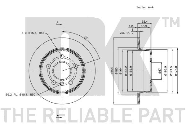 NK 313374 Bremsscheibe
