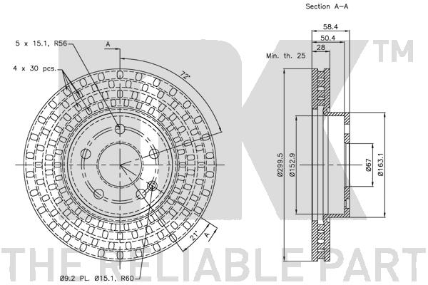 NK 313375 Bremsscheibe