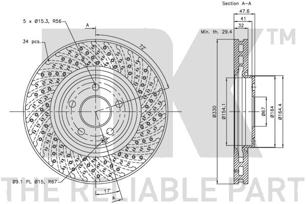 NK 313382 Bremsscheibe