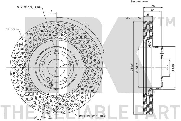 NK 313383 Bremsscheibe