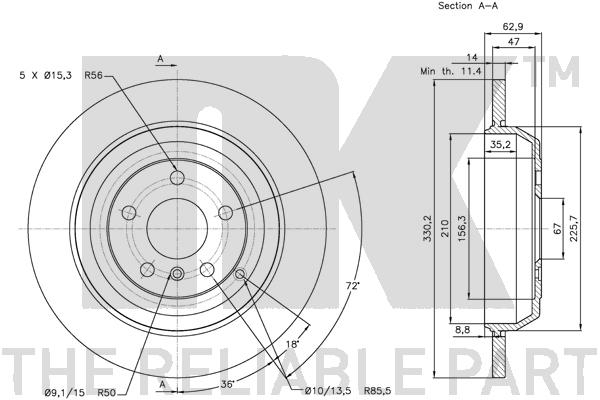 NK 313391 Bremsscheibe