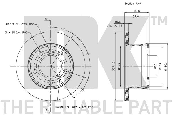 NK 313396 Bremsscheibe