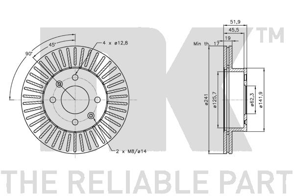 NK 313409 Bremsscheibe