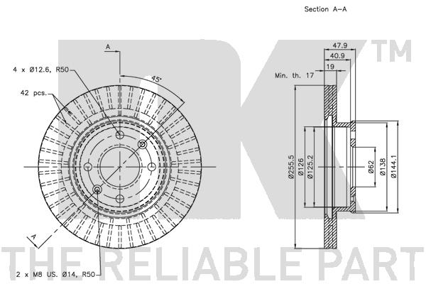 NK 313418 Bremsscheibe