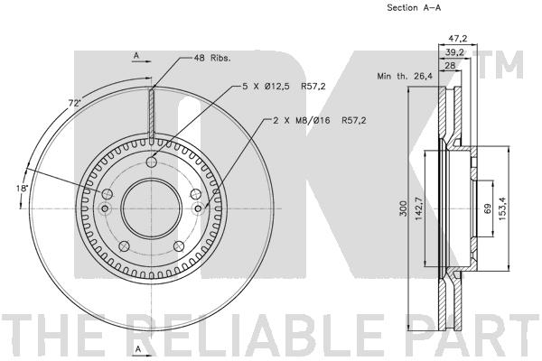 NK 313422 Bremsscheibe