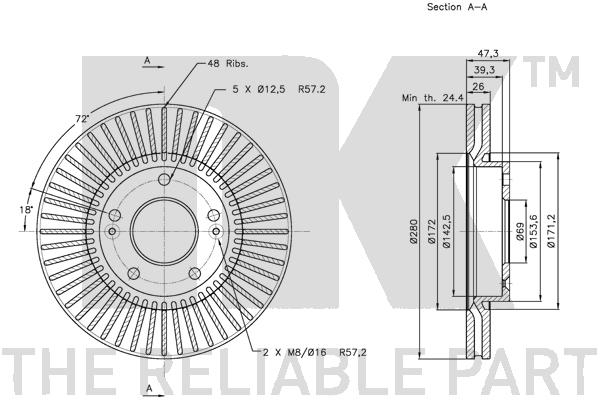 NK 313423 Bremsscheibe