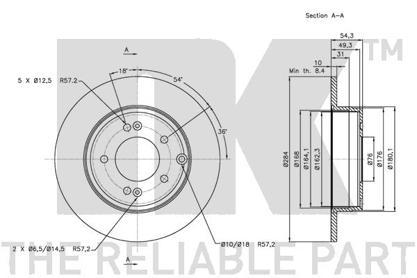 NK 313425 Bremsscheibe
