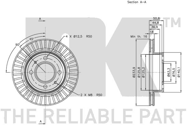 NK 313428 Bremsscheibe