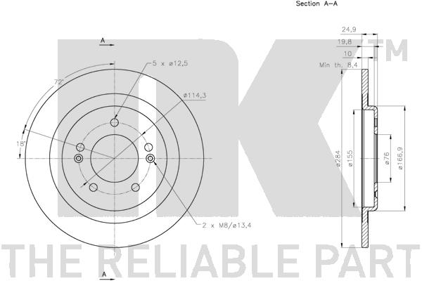 NK 313442 Bremsscheibe