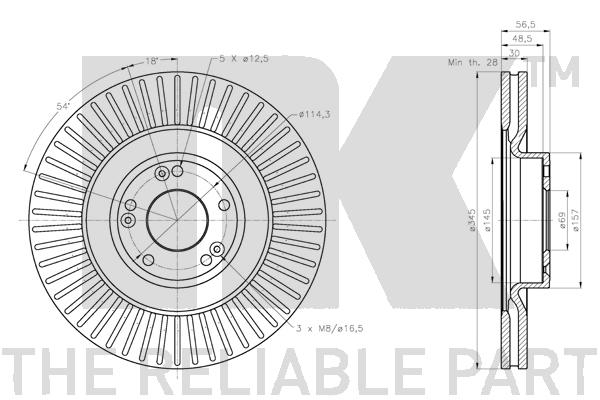 NK 313452 Bremsscheibe